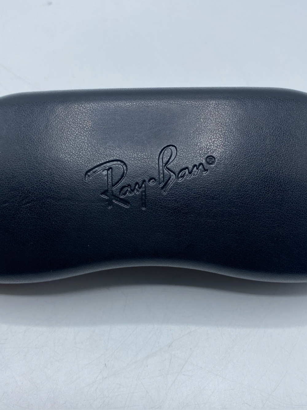 Ray Ban Black Hard Clam Shell Eyeglass Sunglass Storage Case Grey Lining